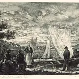 Ernst Tiido, Nina kaluriküla, 1948, Ofort, akvatinta