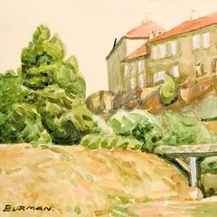Paul Burman, Toompea vaade, 1920, Akvarell