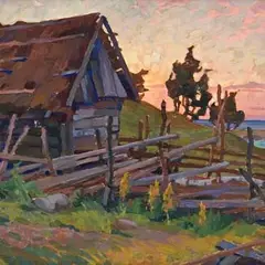 Anatoli Kaigorodov, Õhtu, 1931, Õli, tempera, papp