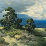 Eduard Poland, Maastik mändidega, 1931, Õli, lõuend
