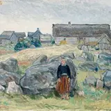 Olga Terri, Manija küla, 1955, Õli, lõuend