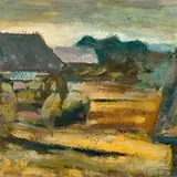 Alfred Kongo, Maastik, 1976, Õli, papp