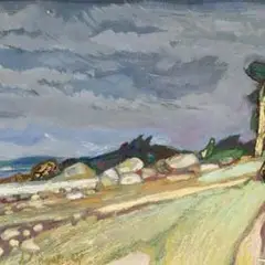 Ilmar Linnat, Kallas, 1974, Tempera, õlikriit, paber