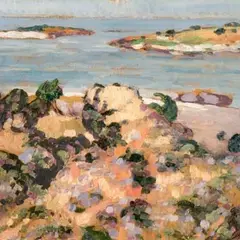 Konrad Mägi, Saaremaa rand, 1913, Õli, papp