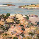 Konrad Mägi, Saaremaa rand, 1913, Õli, papp