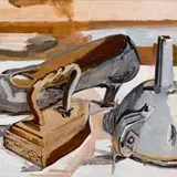 Henn Roode, Natüürmort kingaga, 1967, Õli, papp