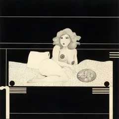 Tõnis Vint, Tüdruk voodis, 1973, Tu&scaron;&scaron;, gua&scaron;&scaron;
