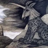 Jüri Arrak, Ükssarv, 1987, Söejoonistus