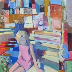Maris Tuuling, Lossimäng, 2005, Akrüül, kollaaž, lõuend