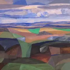 Olav Maran, Vaade Väikselt-Munamäelt, 1965, Gua&scaron;&scaron;, tempera