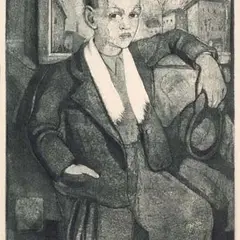Poiss by Aino Bach, 1938, Akvatinta, sold Apr 2005