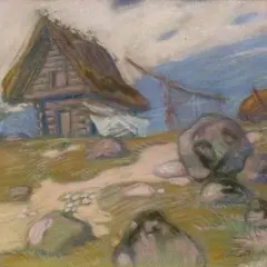 Ants Laikmaa, Võrgumaja, 1913, Pastell, paber, papp