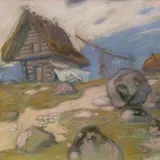 Ants Laikmaa, Võrgumaja, 1913, Pastell, paber, papp