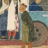 Ilmar Malin, Reisijad, 1961, Õli, paber, papp