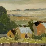 Endel Kõks, Maastikuetüüd, 1942, Õli, vineer