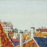 Herbert Lukk, Linnavaade, 1918, Õli, lõuend, papp