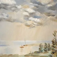 Eduard Ole, Rannavaade, 1942, Õli, papp