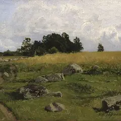 Oskar Hoffmann, Hilissuvine maastik, 1880, Õli, lõuend