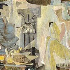 Gustav Mägi, Kunstnik ja modell, 1950, Õli, lõuend