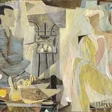 Gustav Mägi, Kunstnik ja modell, 1950, Õli, lõuend