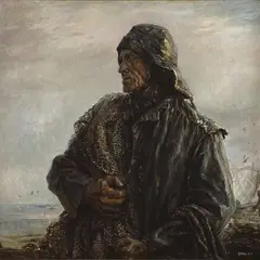 Evald Okas, Vana kalur, 1955, Õli, lõuend
