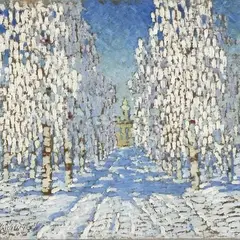 Konstantin Süvalo, Talvine allee, 1920, Õli, lõuend