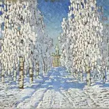Konstantin Süvalo, Talvine allee, 1920, Õli, lõuend