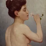 Alfred Hirv, Akt roosiga, 1900, Õli, lõuend