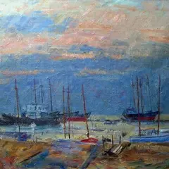 Valdemar Väli, Pirita jõe suus, 1960, Õli, lõuend