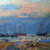 Valdemar Väli, Pirita jõe suus, 1960, Õli, lõuend