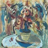 Elmar Kits, Lilled, 1967, Tempera, papp
