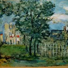 Jaan Grünberg, Linnavaade, 1940, Õli, paber
