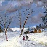 Eduard Kutsar, Talv, 1945, Õli, vineer
