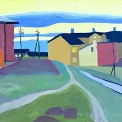 Valve Janov, Tartu õhtu, 1960, Õli, papp