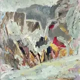 Alfred Kongo, Kaljune maastik, 1979, Tempera, lõuend