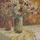 Evald Okas, Põllulilled, 1956, Õli, lõuend