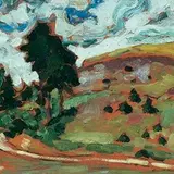 Konrad Mägi, Maastik, 1916, Õli, kartong