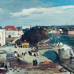 Lepo Mikko, Tartu vaade, 1943, Õli, lõuend