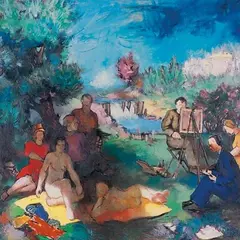 Endel Kõks, Maalijad, 1939, Õli, lõuend