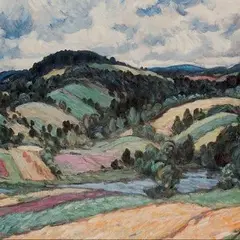 Johannes Võerahansu, Otepää maastik, 1944, Õli, lõuend