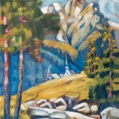Oberstdorfi maastik by Konrad Mägi, 1922, Õli, lõuend, sold Oct 1999