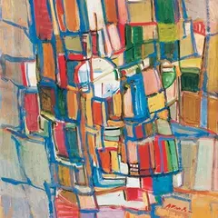 Kompositsioon I by Aleksander Vardi, 1969, Tempera, paber, sold Oct 1999