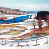 Albert Kesner, Varakevadine Emajõgi, 1959, Õli, lõuend