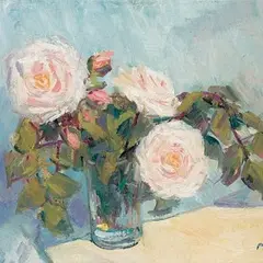 Priidu Aavik, ROOSID, 1959, Õli, lõuend
