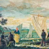 Ernst Tiido, Nina kaluriküla, 1948, Ofort, akvatinta