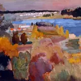 Juhan Muks, Pärast loojangut, 1975, Õli, vineer