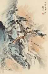 Wu Jingding, Wu Jingding, Landscape. Hanging scroll. Ink and colour on paper. Inscription, dated 1963, signed Jingding and sealed Jingding