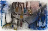 Franz Alfred Theophil Winter, Rot-Blau mit schwarzem Fragment