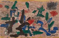 Untitled by Fritz Winter, 1959, Oil on card. Approx, offered May 2015