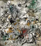 77/Mi2 by Rolf Cavael, 1977, Oil on canvas, sold May 2015